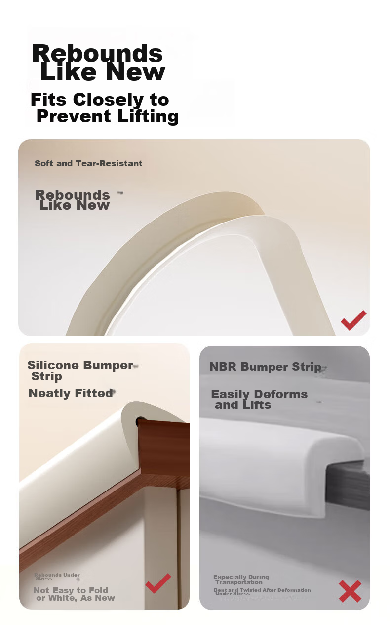 SAFTY DAD Shield Dad Silicone Anti-Collision Strip Baby Non-Sticky Children's Eco-Friendly Non-Toxic Table Edge Protector 6