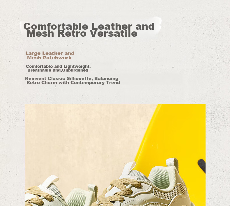 361° Women's Summer Thin-Soled Casual Shoes Breathable Mesh Sports Shoes Retro Dad Sneakers 682636763-3 12