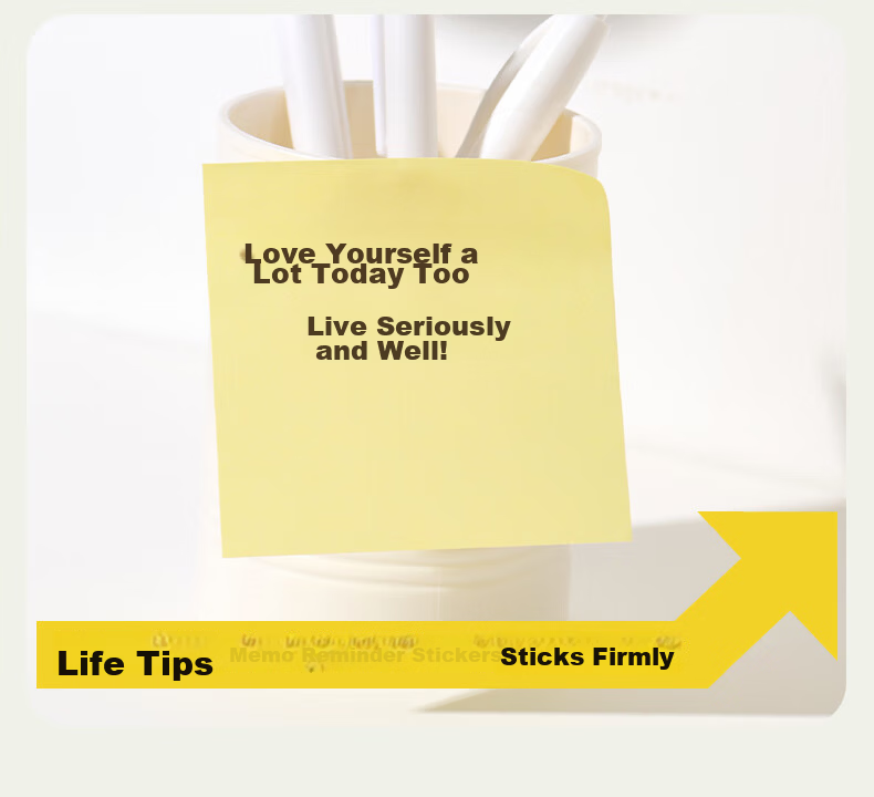 MASMARCU Morning Light Stationery Strong Adhesive Sticky Notes Labels 60 Sheets Medium Size Error Correction Memo Sticky Notes Student Notepad Office Supplies 1 Pack YS0366 Exam Essential 10