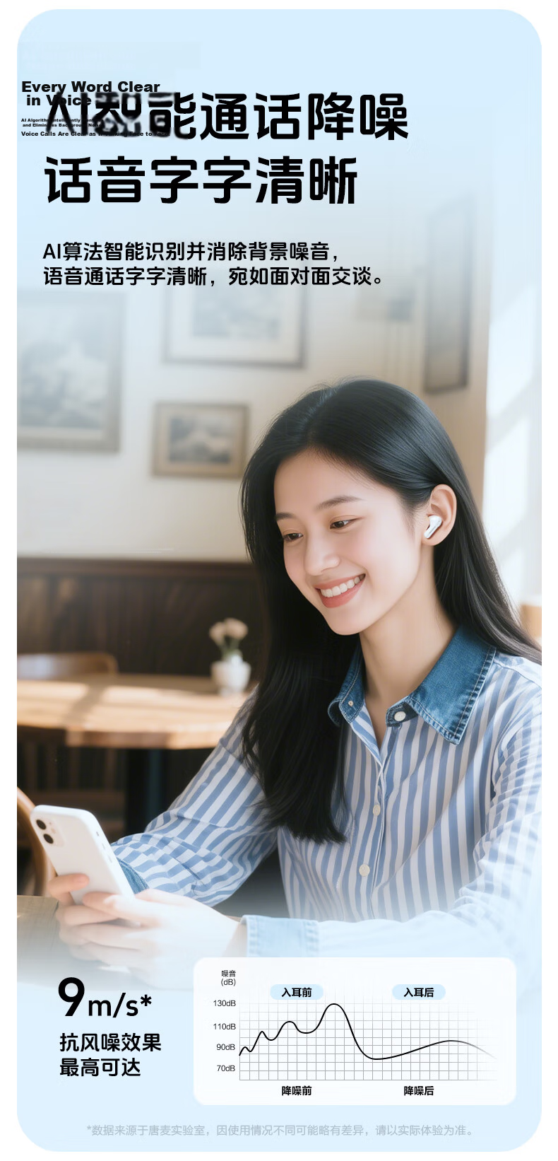 Tonemay M4 [True HiFi Sound Quality] Wireless Bluetooth Earphones, In-Ear Active Noise Cancellation, Long Battery Life, for Running, Sports, Calls, E-Sports Gaming, Universal, Valentine's Day Gift, New Year Black 12