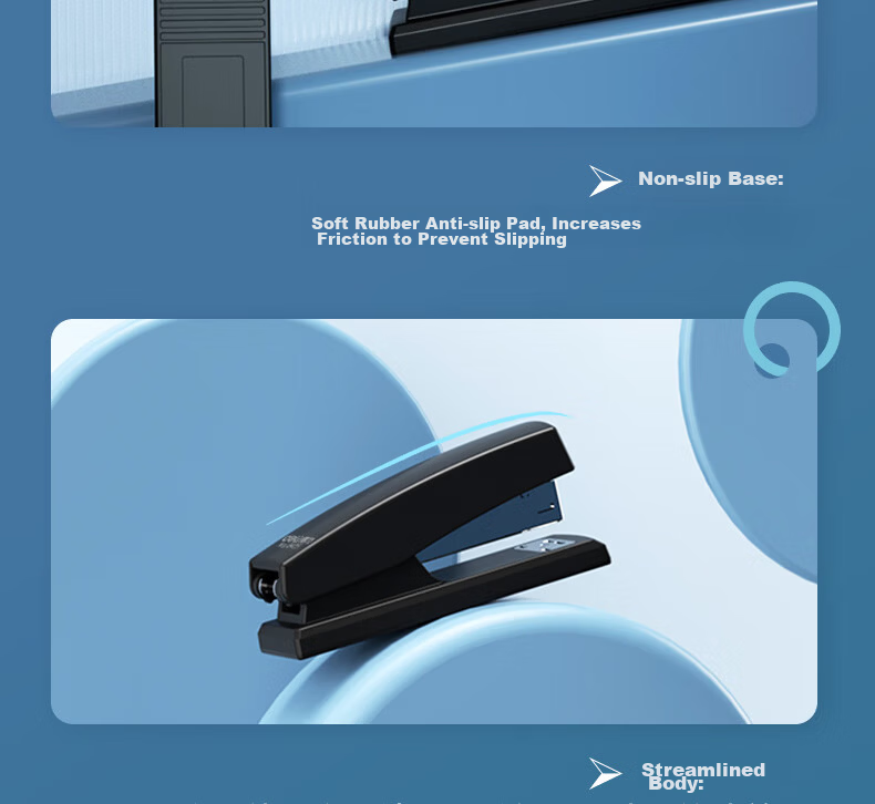 Deli Classic Durable Stapler Small Office Stapler Compatible with 24/6 Staples Black 0425 (Staples Not Included) 13