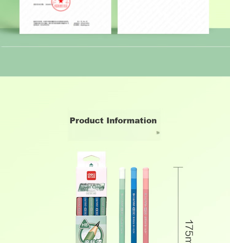 Deli HB Small Cloud Triangular Writing Pencil (10 pcs/box) Multicolor Barrel Doodle Writing Drawing HC151-HB Student School Stationery 13