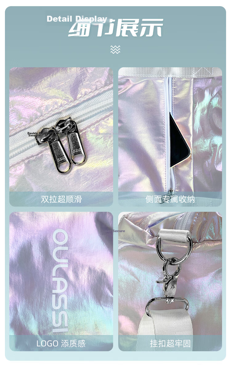 PULASSI Swimming Bag Wet and Dry Separation Swim Storage Bag Fitness Swimming Gear Backpack Waterproof Bag Purple Glow 5
