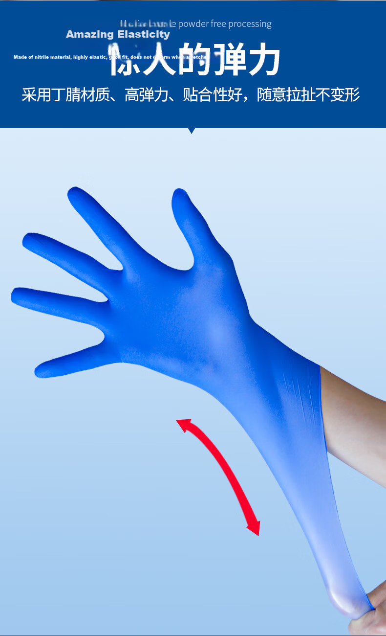 AMMEX Disposable Nitrile Gloves, Small Size, 100 Pieces, Thickened, Durable, Waterproof, for Cleaning And Protection, Kitchen Use, Black 4