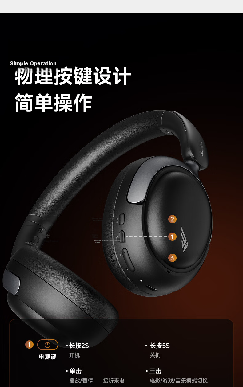 Siberia Feather DM03 Smart Dynamic Noise Cancelling [2026 Latest] Over-Ear Bluetooth Headphones Wireless Long Battery Life High-Quality Music Compatible with Apple Huawei Xiaomi Gift 23