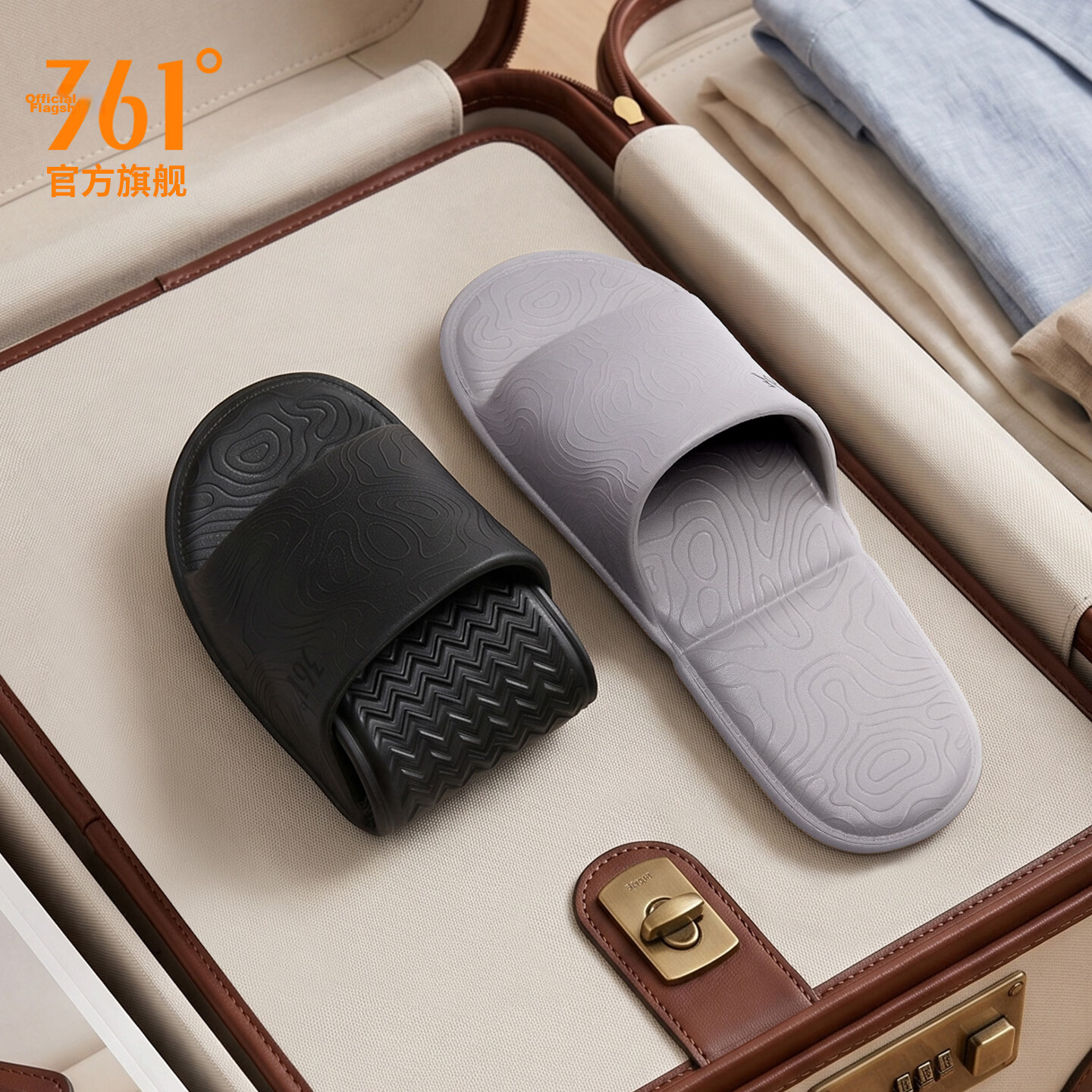 361° Couple Hotel Business Travel Portable Slippers Non-Slip Lightweight EVA Home Slippers Simple Foldable Travel Slippers
