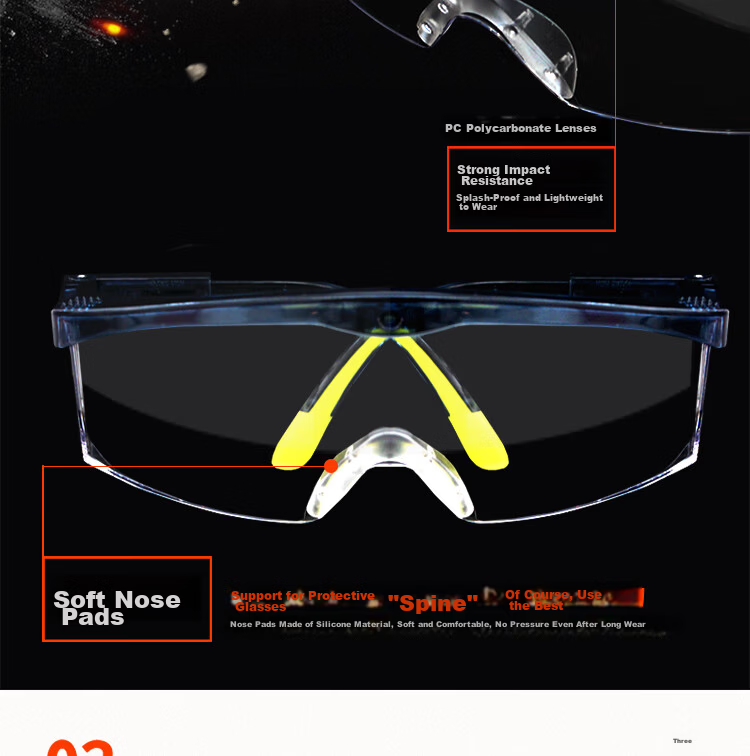 Honeywell Cycling Goggles, Anti-Wind, Anti-Splash, Anti-Fog, Anti-Sand, Anti-Droplet Protective Eyewear for Experimental Grinding And Cutting 5