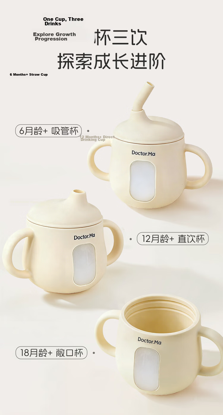 Dr. Ma Newborn Baby Feeding Set Infant Tableware Complementary Food Bowls Gift Set 6-Piece with Gift Bag 11