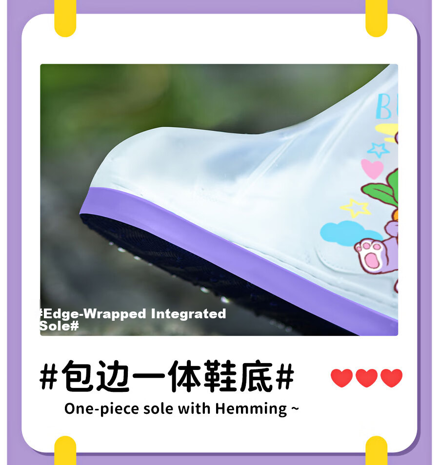 Zhengyu Kids Waterproof Rain Shoe Covers Non-slip Durable Water Shoes Rain Boots for Boys and Girls Toddlers Kindergarten Children Shoe Covers 18