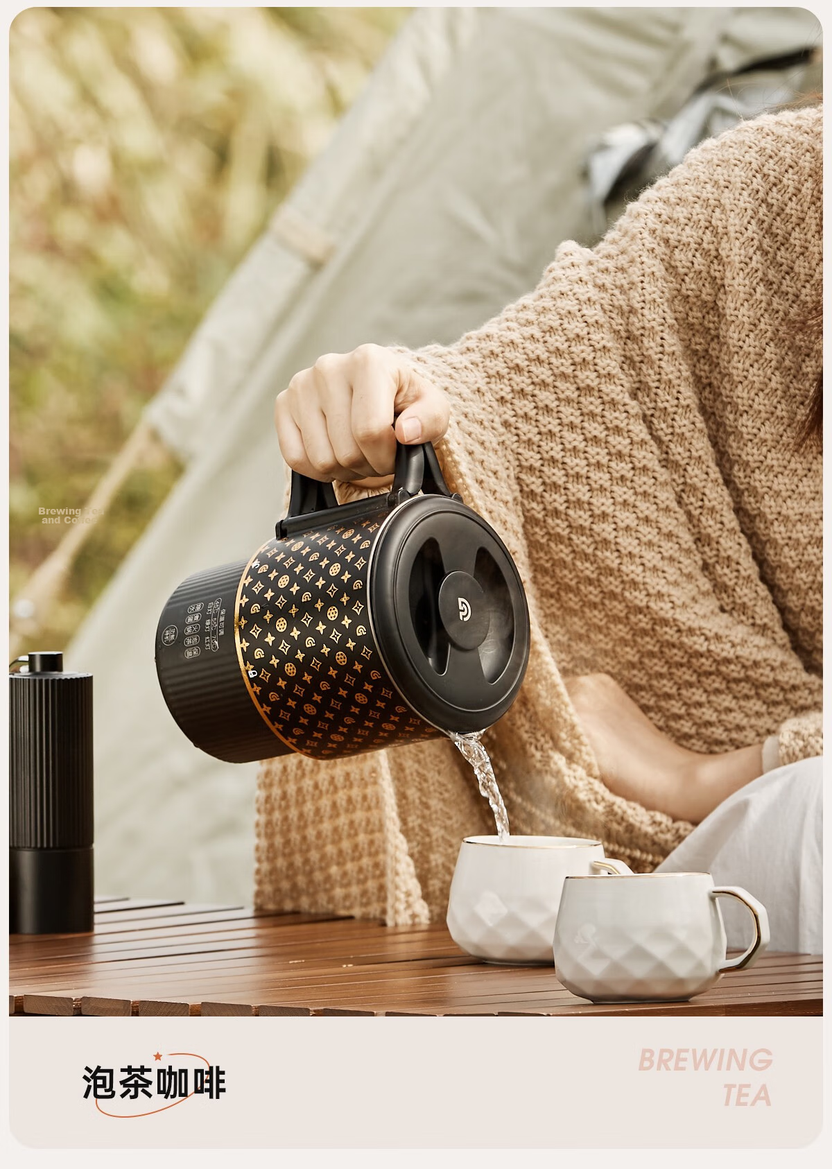 GREENIS Pure Titanium Foldable Portable Electric Kettle Mini Travel Water Boiler Multi-Stage Temperature Control Small Gift 11
