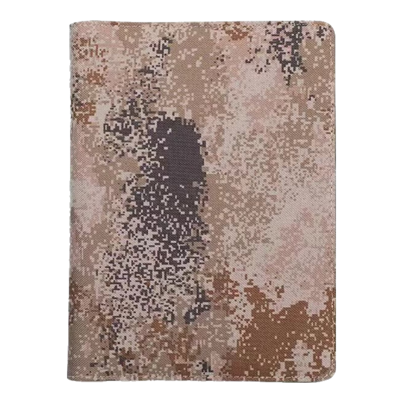 Xuchenwenju Desert Camouflage Loose-Leaf Notebook, B5 Size, Oxford Cloth Cover, 9 Holes, 100 Sheets, 200 Pages, Journal for Office Meetings, Military Training, And Theoretical Study, Customizable Logo