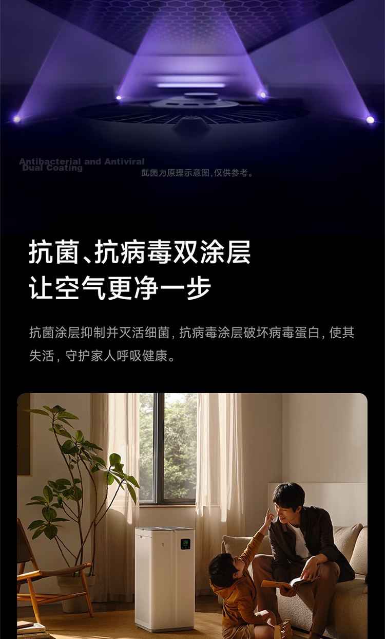 Mijia Xiaomi All-in-One Harmless Decomposition Formaldehyde Air Purifier with Allergy Removal, Sterilization, Smog and Odor Elimination, Smart Digital Display 11