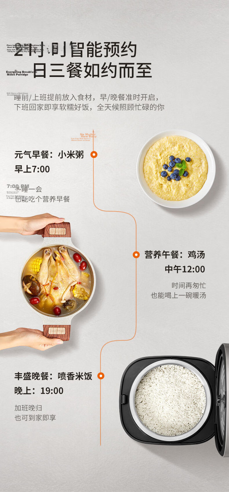 Joyoung ZMD Safe Series 0-Coating Rice Cooker 304 Stainless Steel Inner Pot Healthy Low-Sugar Rice Multifunctional Smart Reservation Air-Cooled Temperature Control 4L Household Rice Cooker 40N11 9