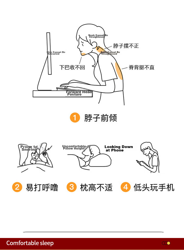 Muji Workshop Cotton Soybean Pillow Core Neck Protection Hotel Pillow Adult High Pillow 2