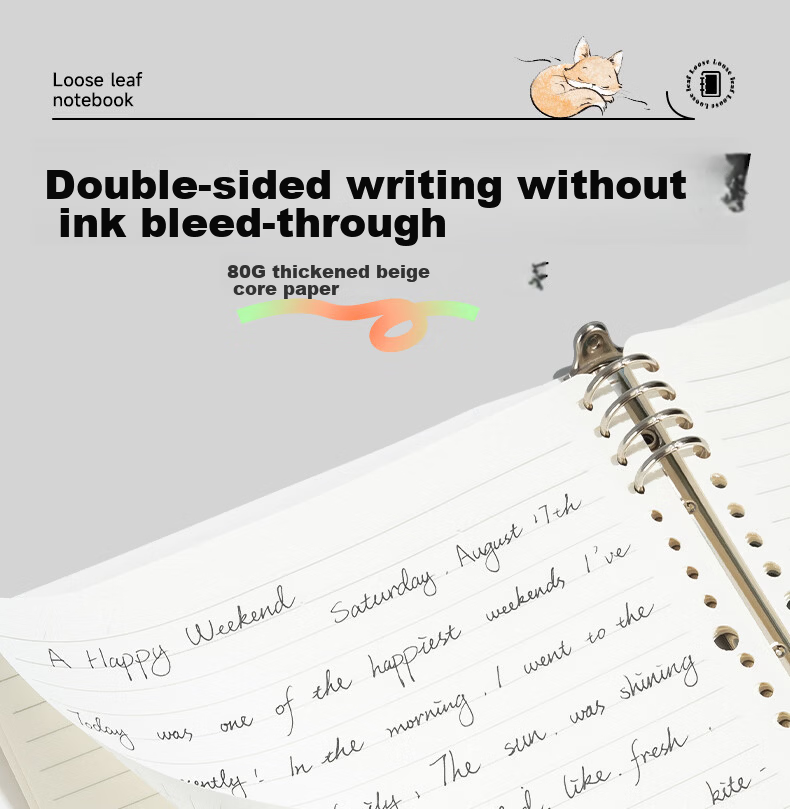 M&G Stationery A5/50-Sheet Loose-Leaf Notebook Removable 8-Hole Meeboki Series Dreamy Random Edition HA5600BB Exam Essential 7