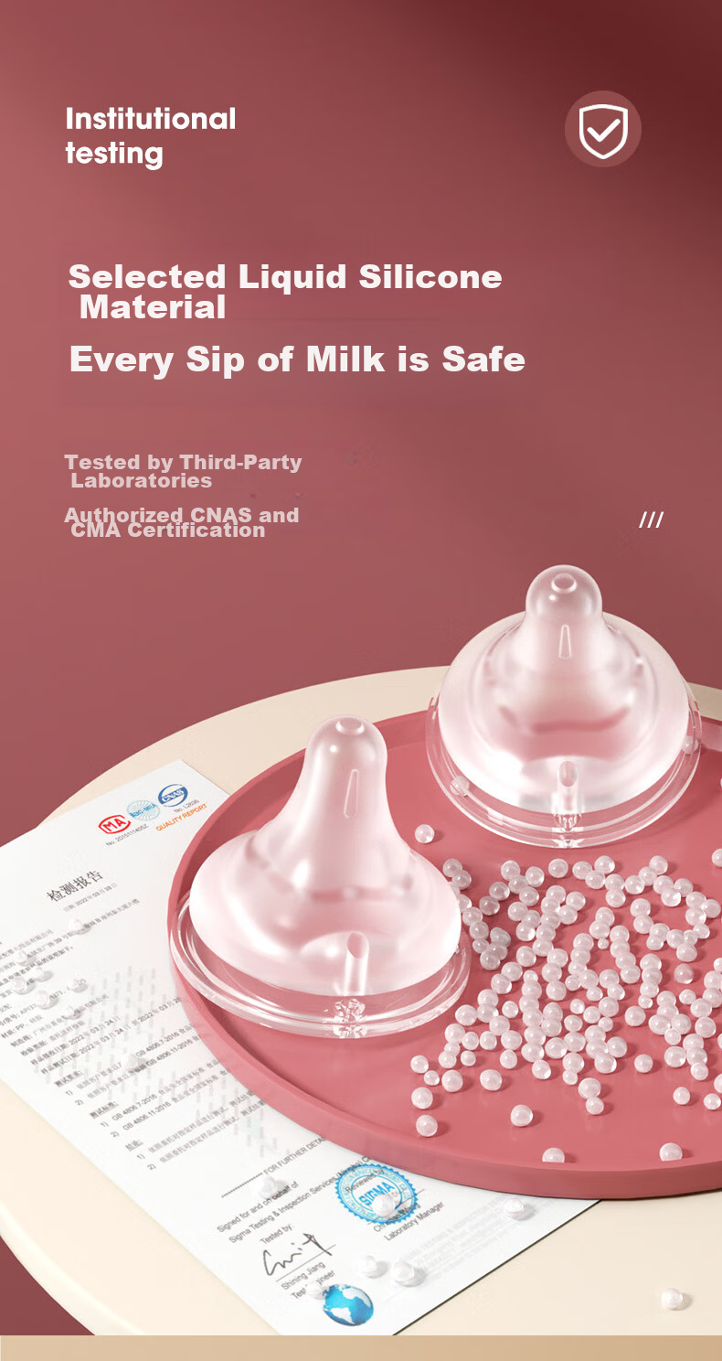 Anpei Universal Wide-Neck Nipple, Breast-Like Feel, for 15 Months And Above (Suitable for Haozai/Jikang/Pigeon) 4