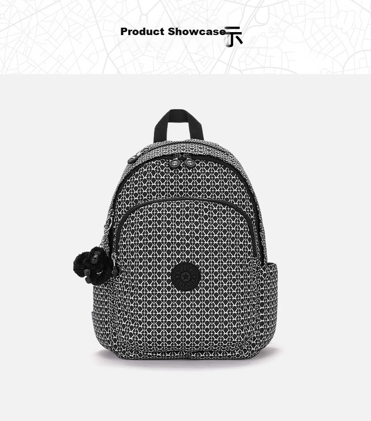 Kaplin DELIA 14-inch Laptop Backpack School Bag Black Letter Print Birthday Gift 6