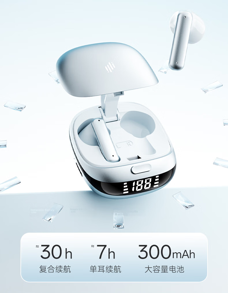Soaiy MT5 Semi In-Ear True Wireless Bluetooth Earphones 2026 New Model Premium Sound Quality Long Battery Life AI Translation Noise-Cancelling Call Compatible with Apple Huawei Xiaomi Birthday Gift Si 12