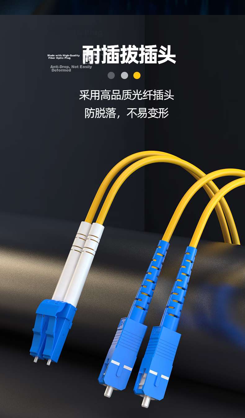 Nokosin 3M Telecom Grade Single-Mode Duplex Fiber Optic Patch Cable LC-SC UPC Connector Custom Length Support for Optical Module Data Center 1