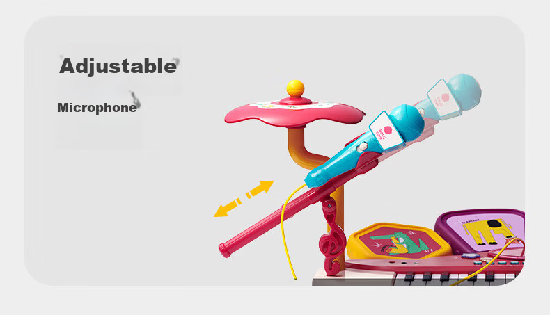 Babycare Children's Electronic Keyboard, Multi-Purpose Percussion Drum, Musical Enlightenment Toy, Birthday Gift for Ages 3-6, Multifunctional Baby Instrument 8