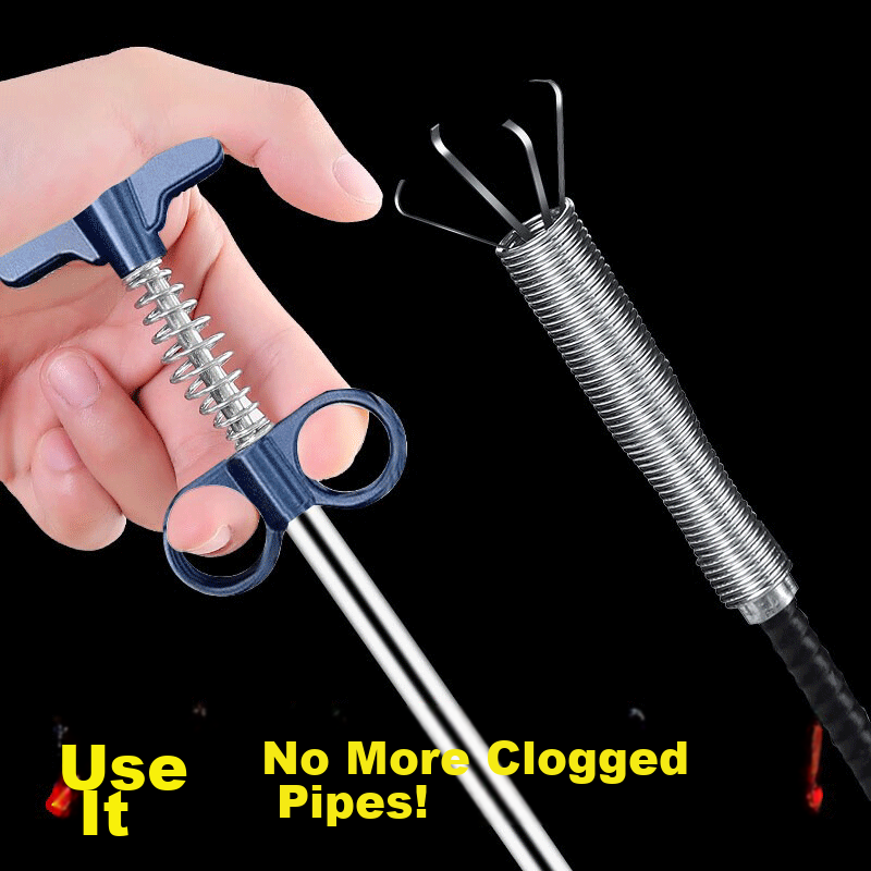 Chibi Drain Clog Remover Toilet Pipe Tool Four-Claw Foreign Object Grabber 280cm