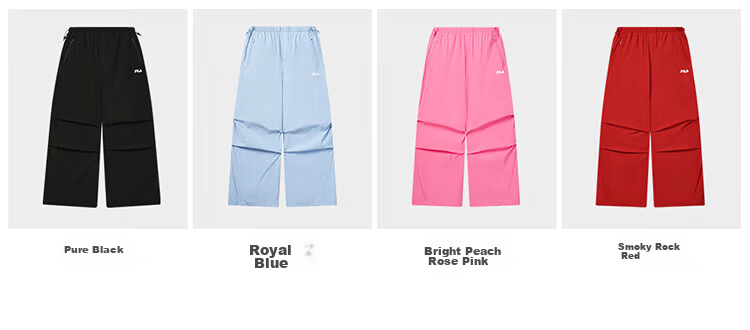 FILA Women's Woven Long Pants 2026 Summer Casual Loose Cool Sun-Protective Straight-Leg Trousers [Han So-hee Style] 15