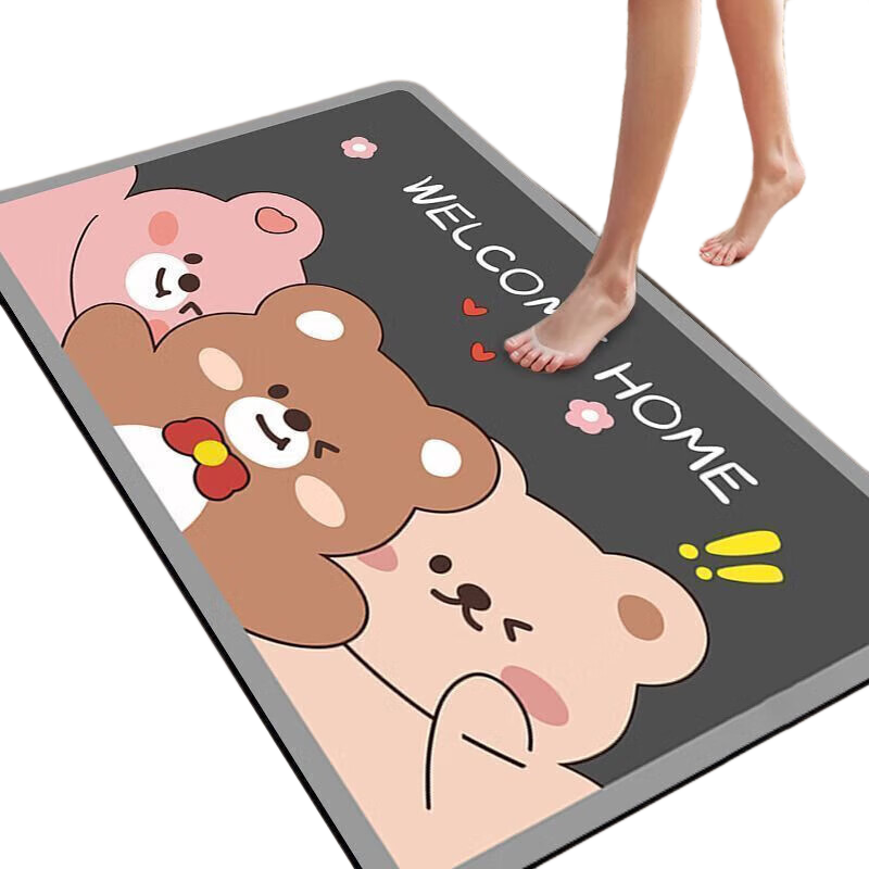 JEPPE Bathroom Mat, Non-Slip Bath Mat, Quick-Drying Absorbent Floor Mat, Entrance Foot Mat, Home Use Mat, 40*60cm