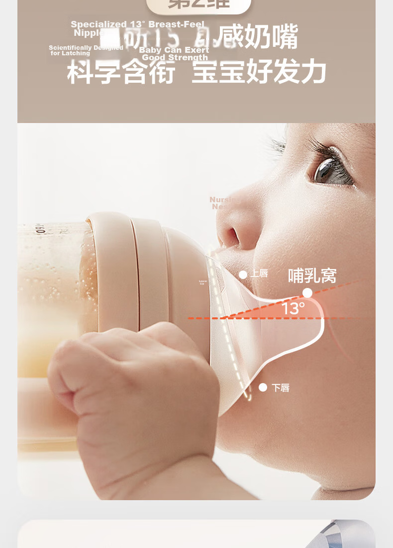 Babycare Ultrafiltration Baby Bottle PPSU Anti-Choke Anti-Spill Anti-Colic Newborn Tilted Head Imitation Breast 160ml S Nipple 1-3 Months 8