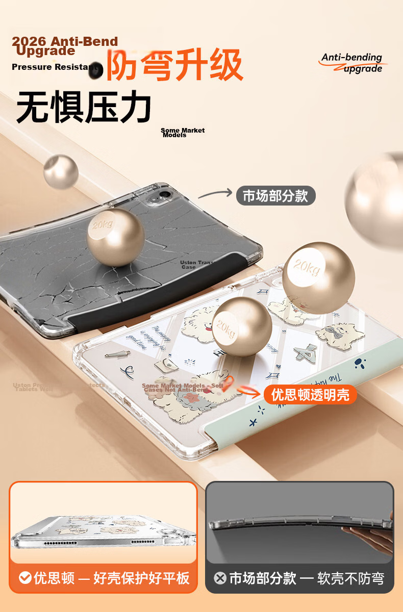 YouSidun Magnetic Protective Case for Huawei MatePad Pro 12.2 2025/24 Model, Full-Cover Airbag Protection Slim Anti-Bend Anti-Drop Tablet Case 3