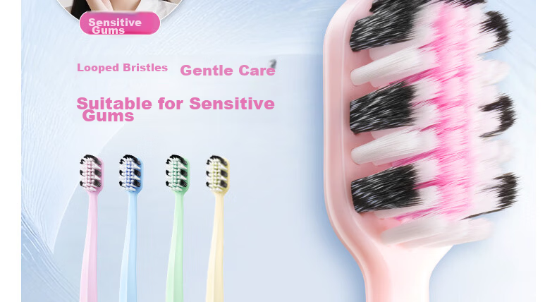 Shuke 46-Hole Wide-Head Soft Bristle Toothbrush, 4-Pack, Sensitive Gum Protection, Double Spiral Brushing, Deep Cleaning, Adult Toothbrush, Random Old Or New 17