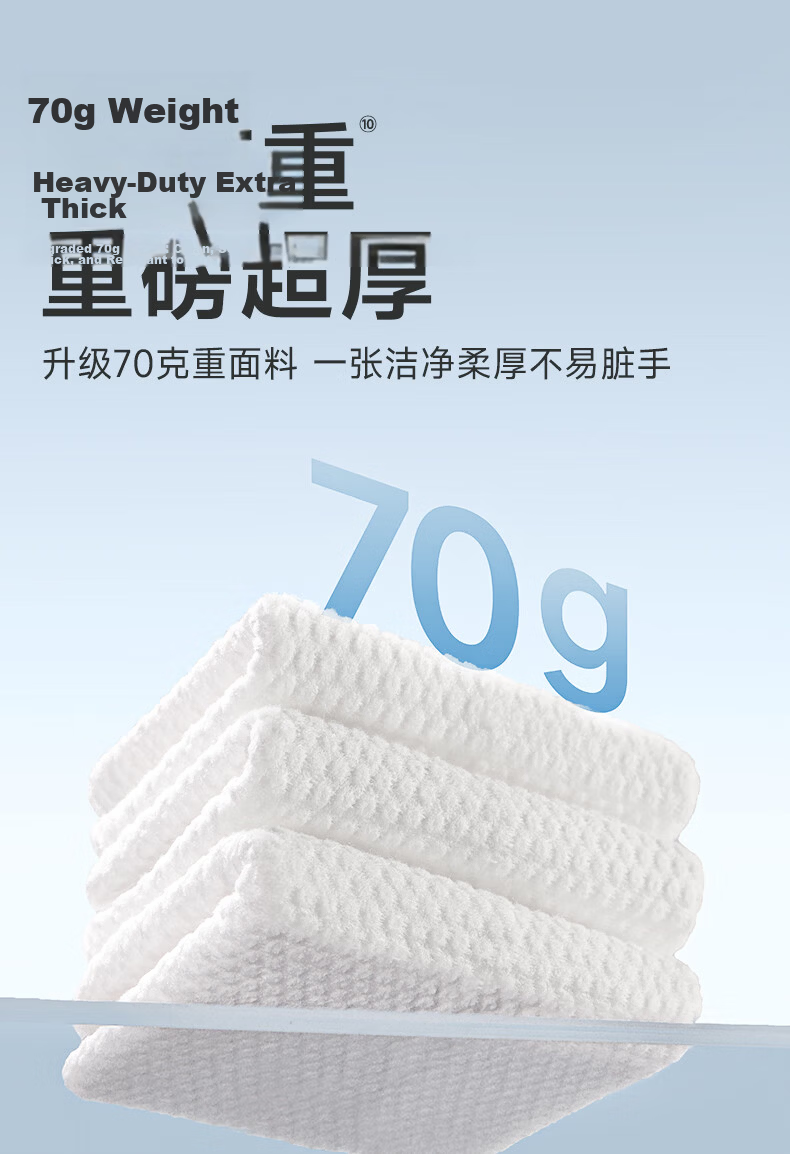 Deyou Cloud Thickened Portable Small Pack Facial Towel 10 Sheets * 6 Packs Disposable Towel Travel Dual-use Wet and Dry Cleansing Wipes 3