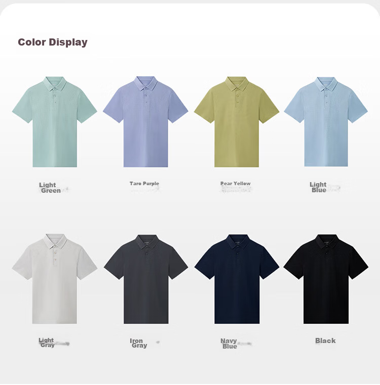 Shirt Lao Luo [Ruxin No.1 06] Short Sleeve Polo Collar T-Shirt 265X1P920S Light Gray 3XL 10