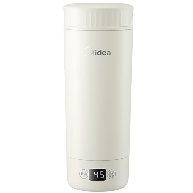 Midea Portable Electric Heating Water Cup 2 Electric Kettle Insulated Boiling Cup 350ml Mini Travel Business Trip Milk Frothing Tea Constant Temperature 316L Stainless Steel MK-DB35X22