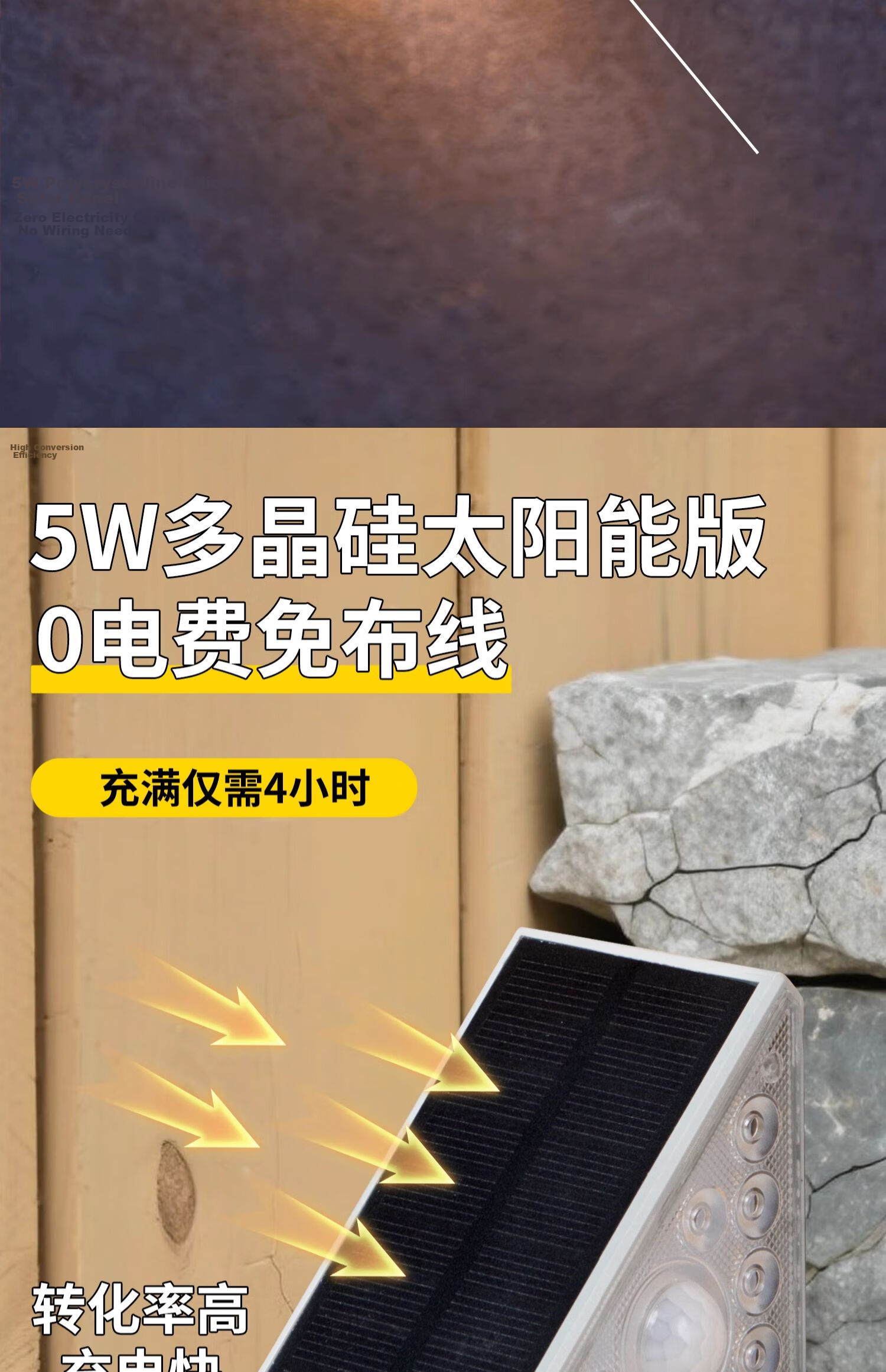 Datouren Solar Outdoor Waterproof Garden Villa Home Decorative Atmosphere Sensor Stair Step Light 6