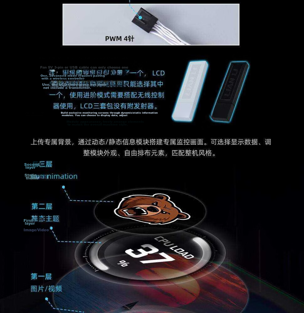 LIANLI SL INF FLEX 5th Gen Modular Fan Unbounded Edition Single Unit/120mm Black Standard Blade 13