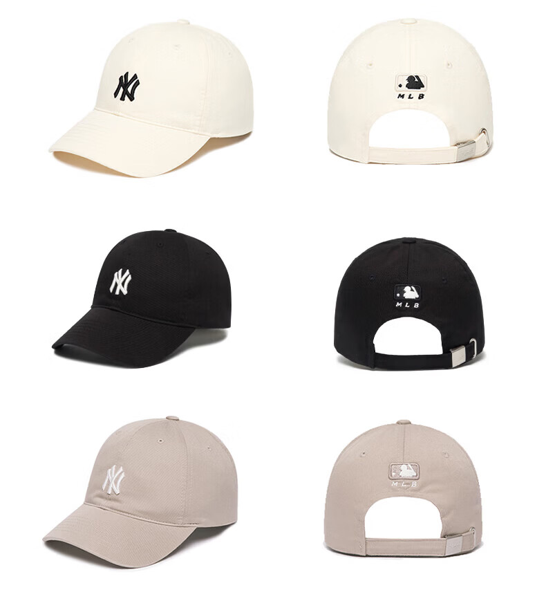 MLB Baseball Cap for Men And Women, Couples' Soft Top Visor Hat, Casual Sports Cap for All Seasons, 3ACP7701N-50BGS 36
