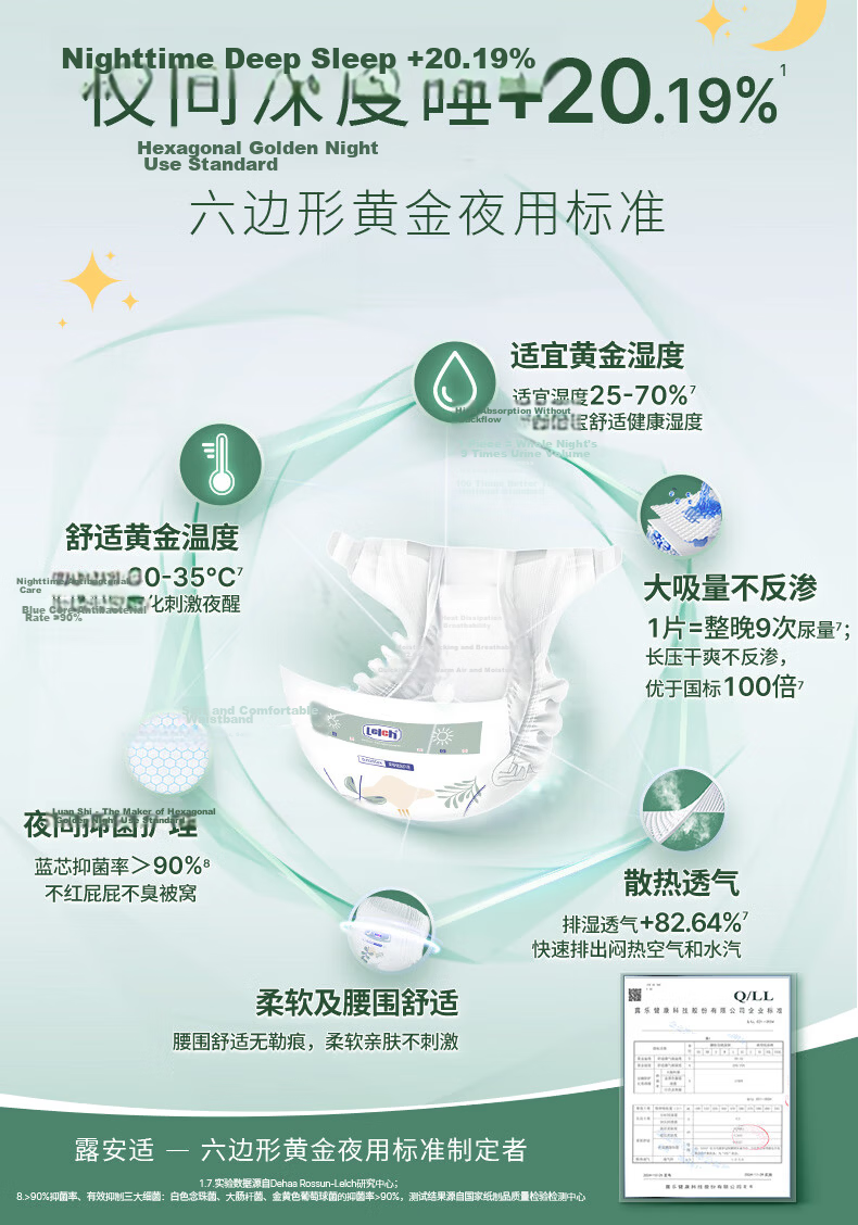 Luvs Day & Night Plant-Based Baby Diapers L Size 64pcs Night Use Summer Ultra-Thin Pull-Up Pants 8