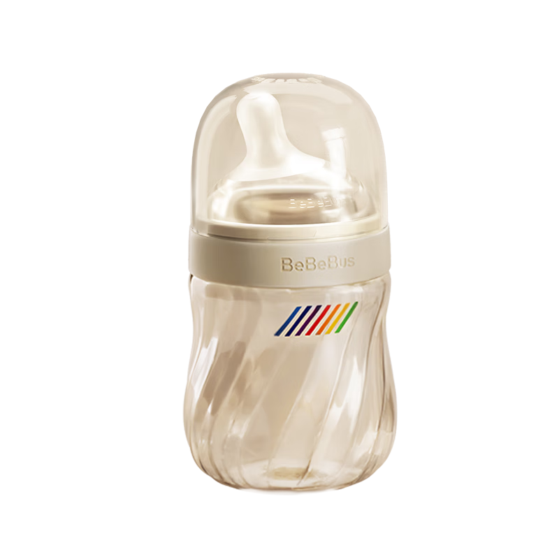 Bebebus Diamond Glow PPSU Anti-Colic Newborn Baby Bottle 0-1 Month 160ml with Eccentric Anti-Choke Nipple Simulating Breastfeeding