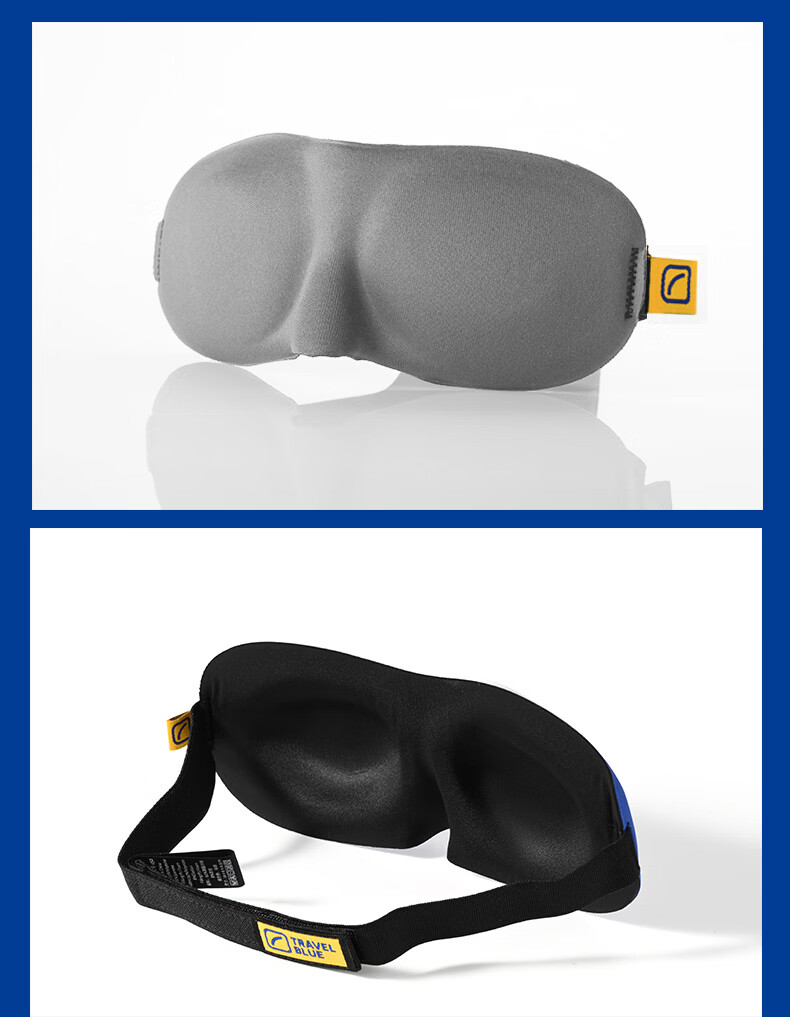 TRAVEL BLUE 3D Sleep Mask, Light-Blocking Eye Mask for Airplane And High-Speed Rail Naps, Lightweight Breathable Eye Shield for Men And Wome 9
