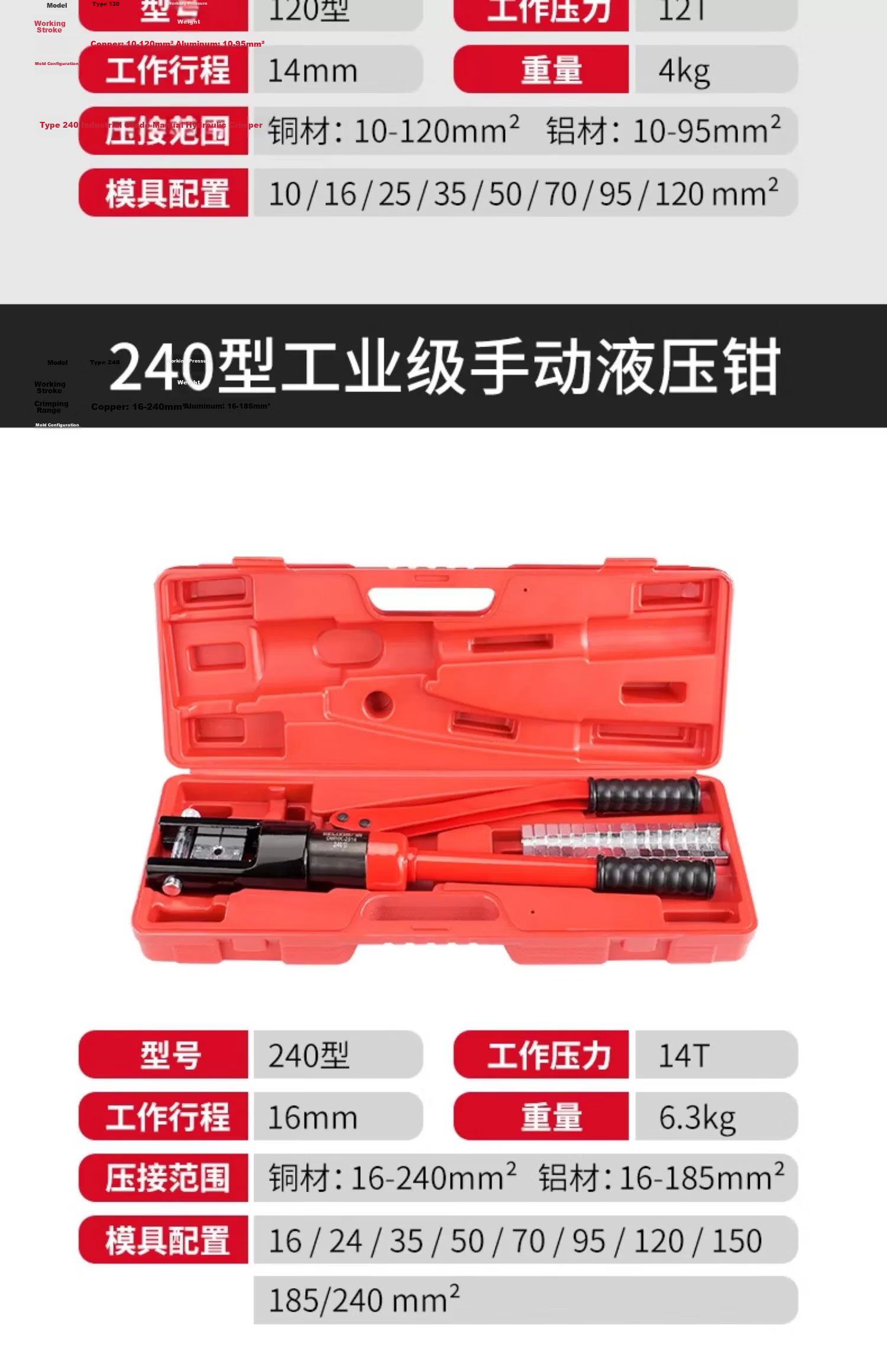 Delixi Hydraulic Crimping Tool Terminal Pliers Electrician Manual Hydraulic Crimping Pliers Copper Lug Wire Crimping Pliers 19