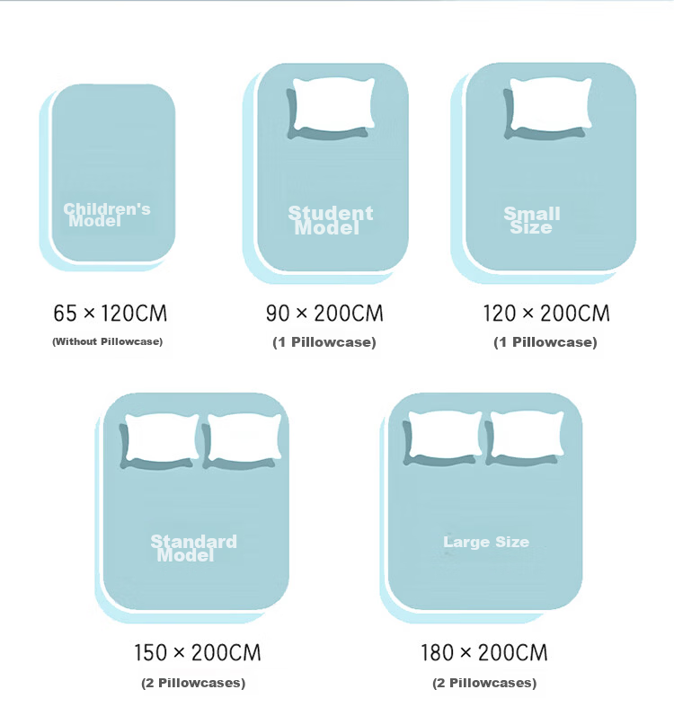 Fuannaertong Class A Cooling Mat with Printed Cooling Design, Soft Mat Set for Two People, Three Pieces, Green, 1.8*2 Meters [Washable] 10