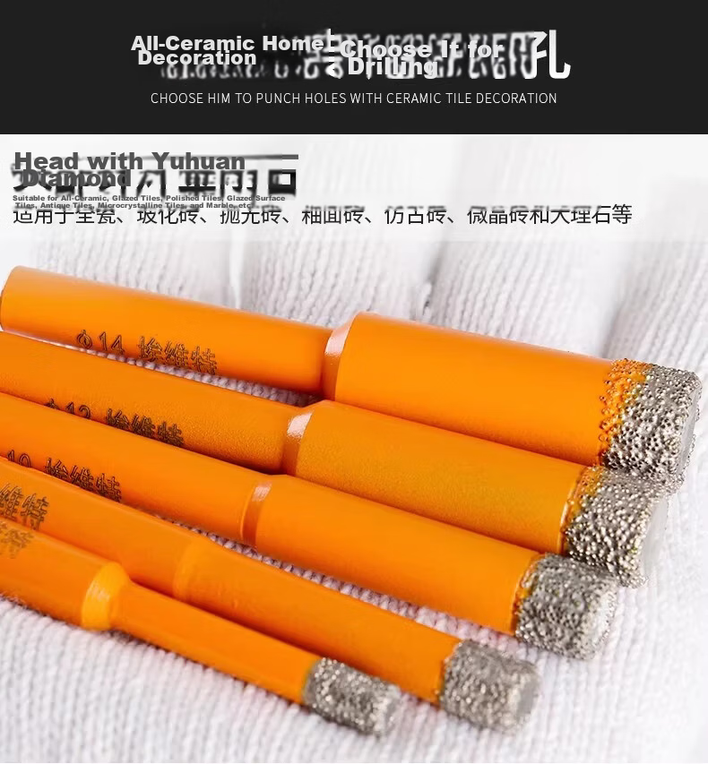 Shengda Ceramic Tile Drill Bit Hole Opener Dry Hammer Full Ceramic Glass Stone Marble Special Electric Drill Enlarging Bit 10mm 14