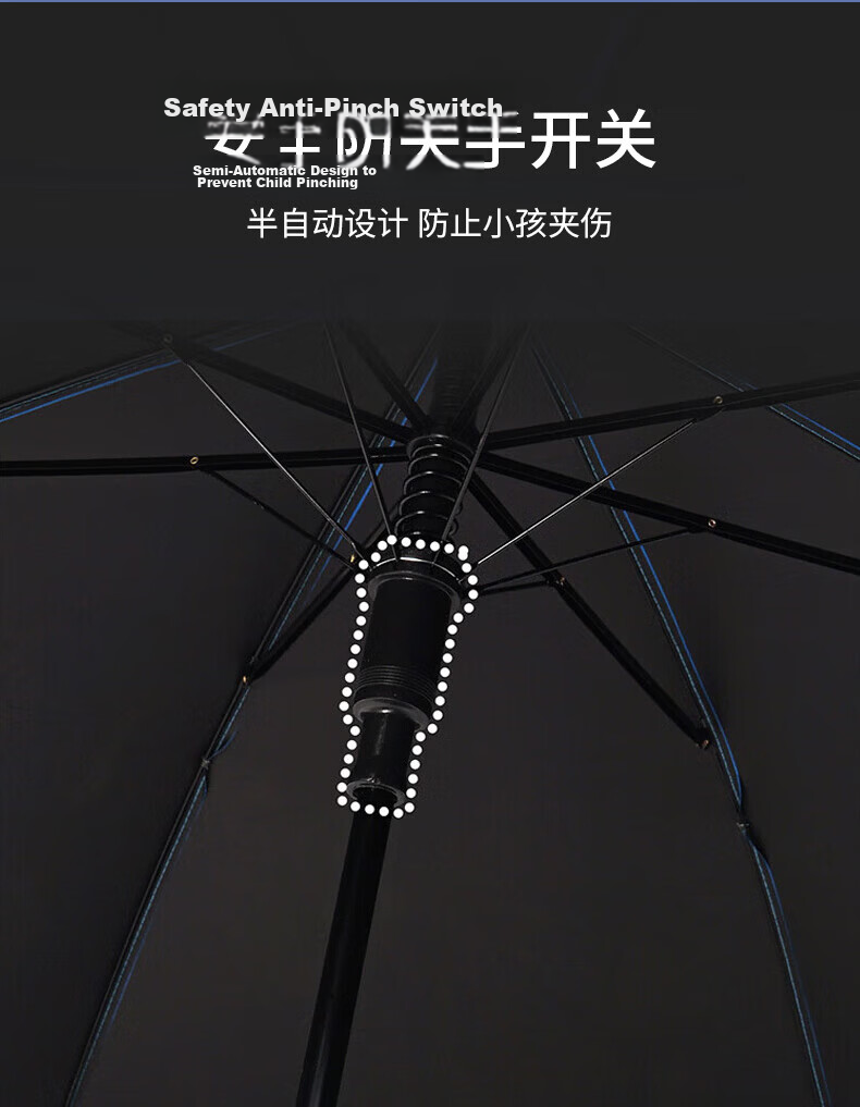 Baoshi Children's Umbrella for Girls, Sun Umbrella with Long Handle, Cartoon Design for Elementary School Students, Straight Handle for Both Sun And Rain Protection, Black Rubber Umbrella, Rainbow Playground 6