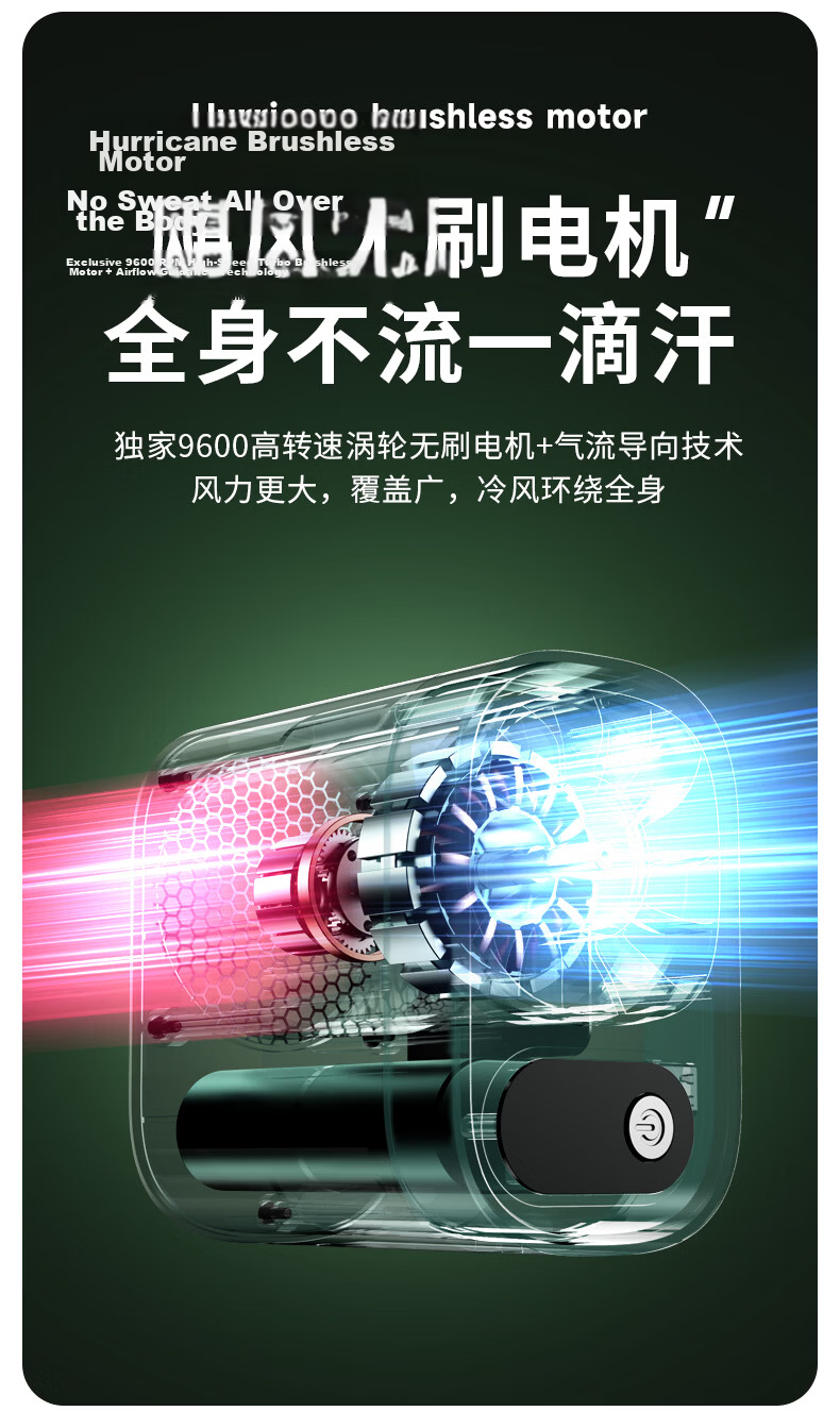 Diamond Brand Waist Hanging Fan Portable Cooling Device Small Fan Outdoor Construction Work High Airflow Long Battery Life Rechargeable Clip-On Waist Fan WB13 Gray 13