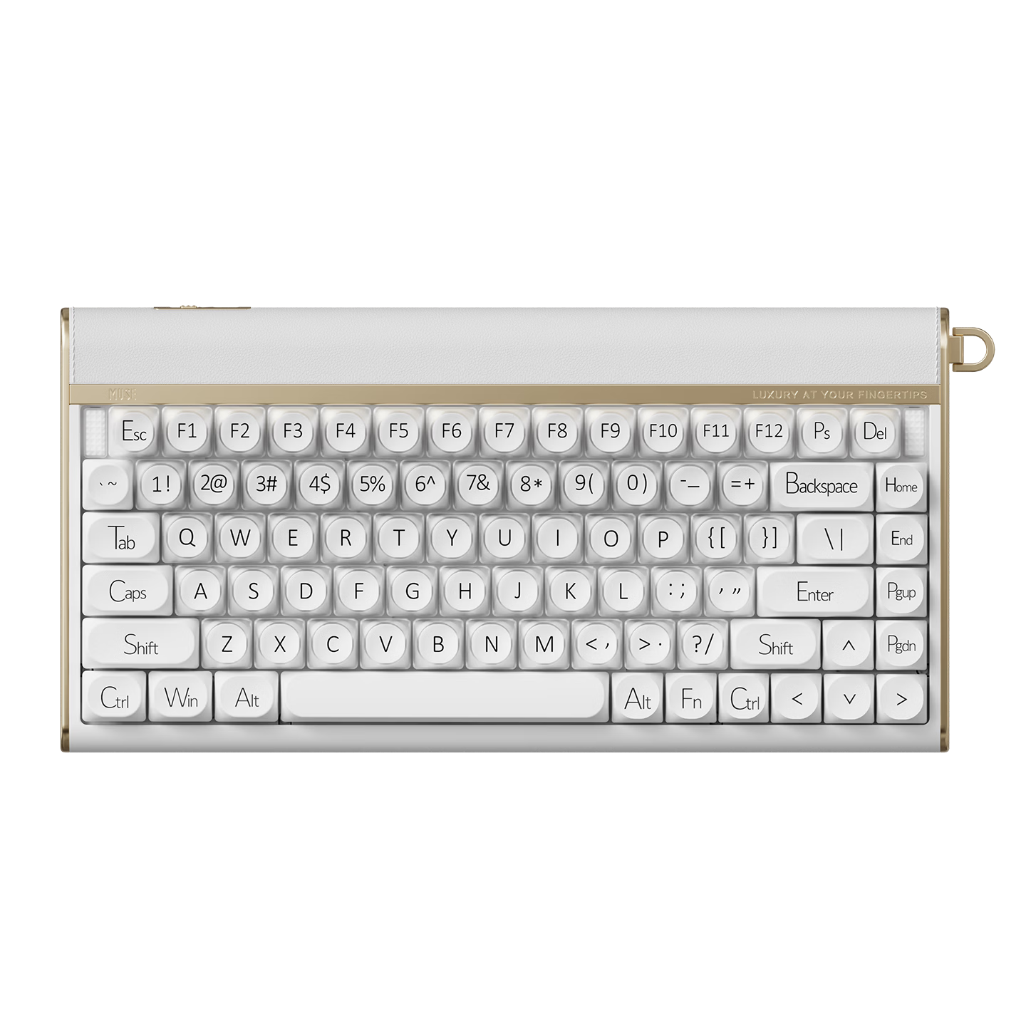 EWEADN Muse M80 Aluminum Wireless Mechanical Keyboard High-End Leather Bluetooth Tri-Mode Gasket Customizable for Laptop and Desktop