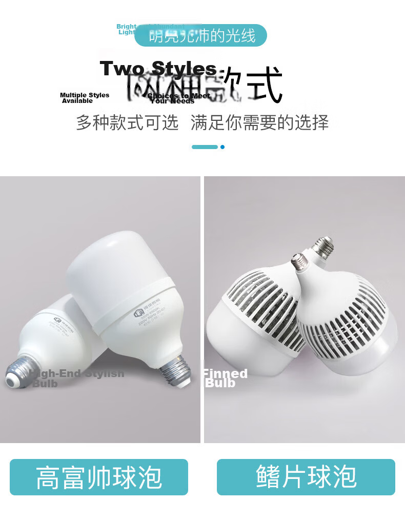 Dexin LED Bulb Super Bright Energy-Saving Home Indoor Lighting Factory High Power E27 Screw Base White Light 65W-E27 Screw Base - 1 Pack 2