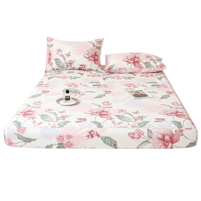 Jinhao Class A 7A Antibacterial 100% Pure Cotton Fitted Sheet Single Piece Solid Color Adult 150x200cm Huaxi