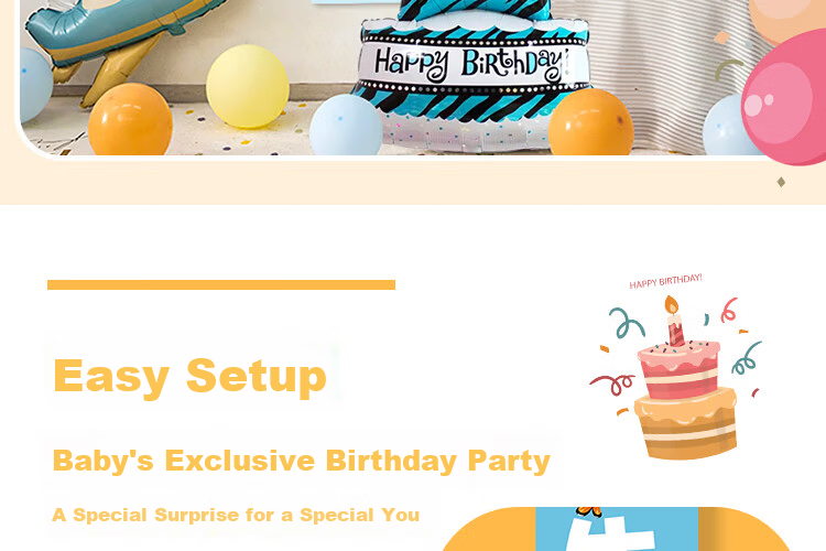 Yanyi Birthday Balloon Cartoon Headband Cute Photo Prop Party Atmosphere Decoration Animal Headband 3