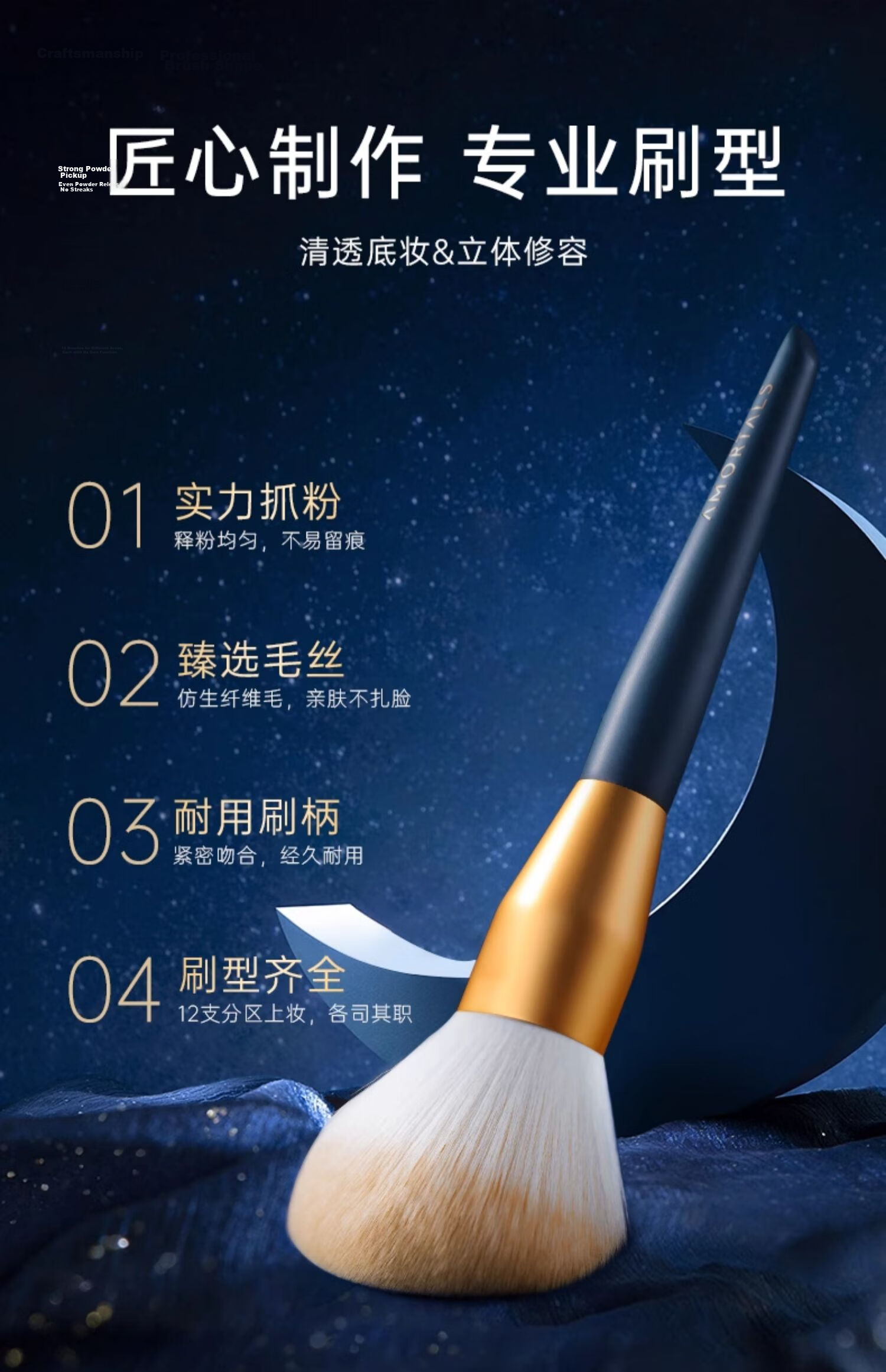AMORTALS Fish Tail Thin Curved Foundation Brush, Makeup Brush, Mask Brush, Concealer Brush, Foundation Brush, Makeup Tool, Mud Mask Brush, 1 Piece 3
