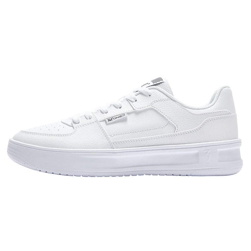 361° Men's Casual Shoes Qinghe 2 New Stylish Versatile Thick-Soled Comfortable White Sneakers 672636618-1